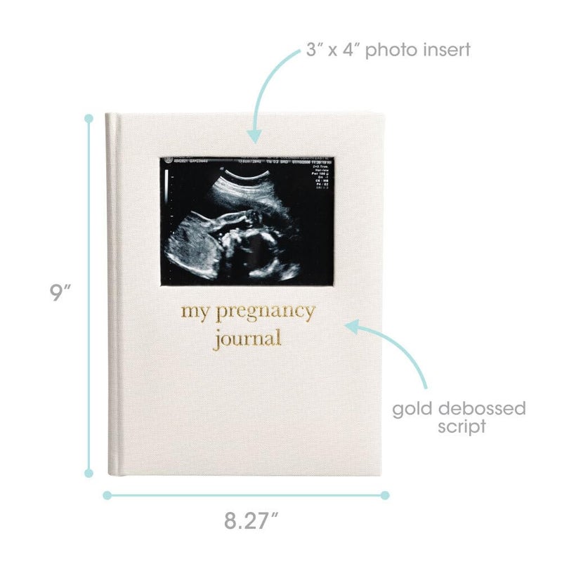 Pear Head Linen Pregnancy Journal, Milestone Tracker, Baby Keepsake Book, Gift for Expecting Moms, Sonogram Photo Insert, My Pregnancy Journal, Gender-Neutral Baby Gift, Beige - Image 4